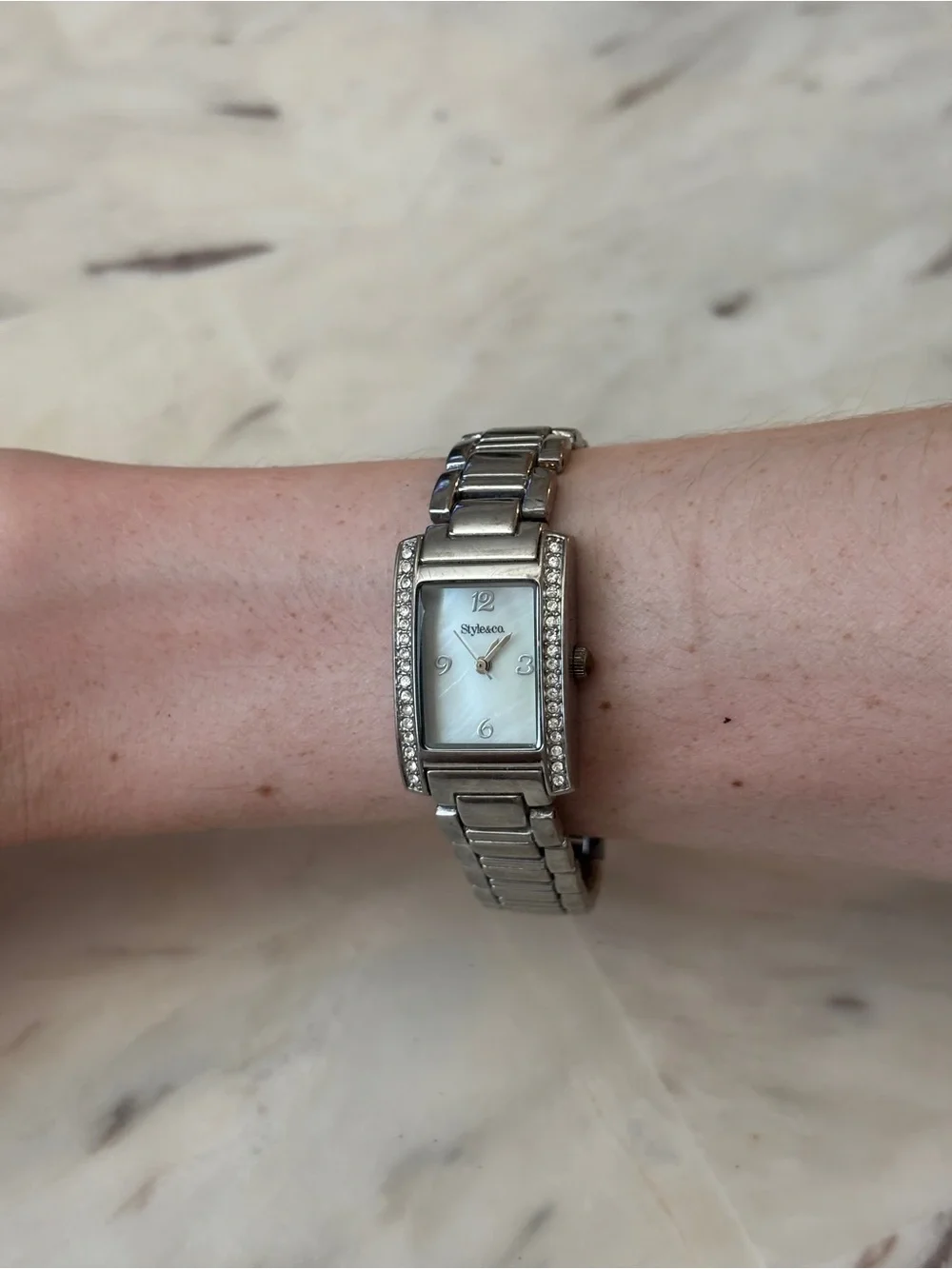 Silver Crystal-Accent Women’s Bracelet Watch - Silver